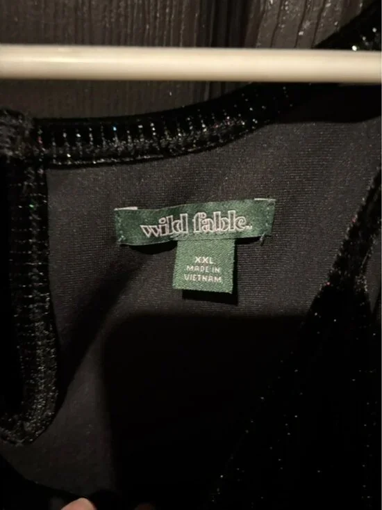 wild fable Black Sparkle Mini Slip Dress - Picture 2 of 3